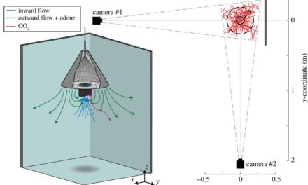 Flight behaviour of malaria mosquitoes, two synchronized AOS PROMON 501 NIR Cameras