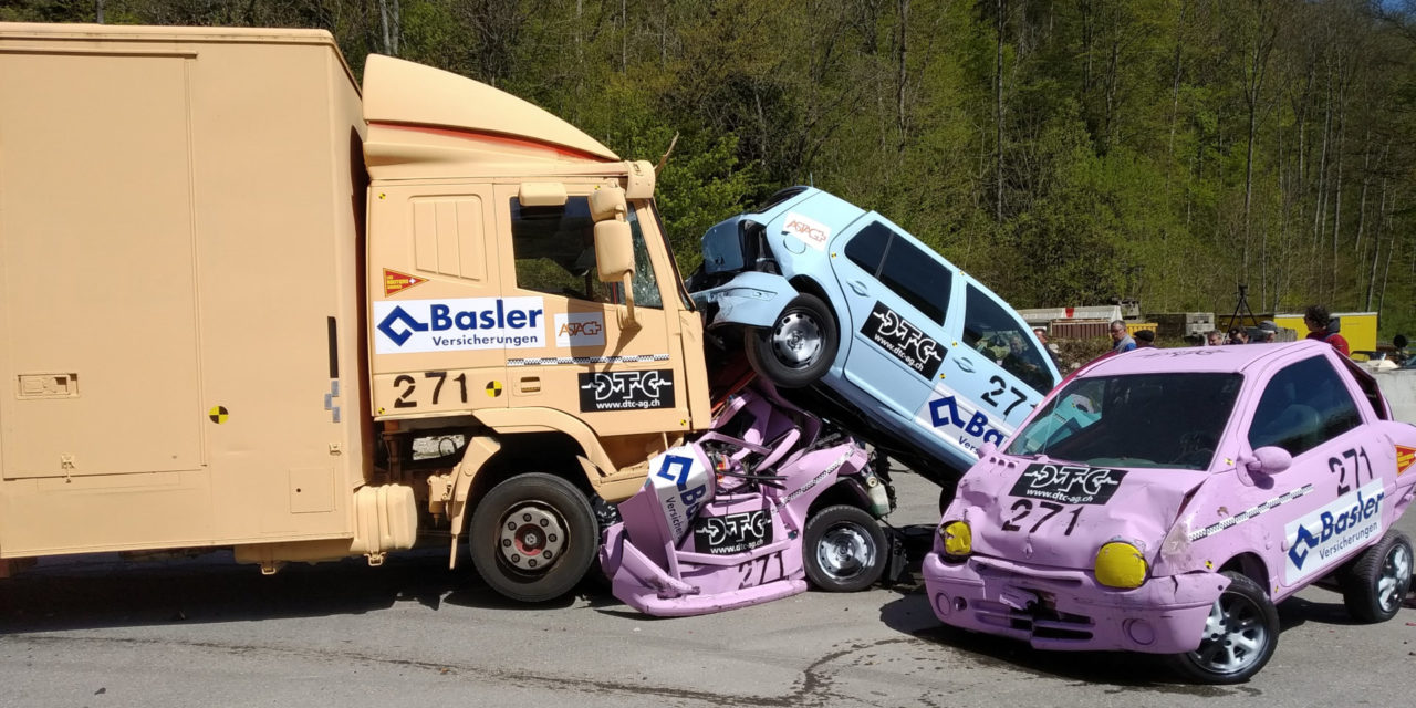 Truck crash recorded with the new AOS cameras L-VIT, L-PRI and M-PRI